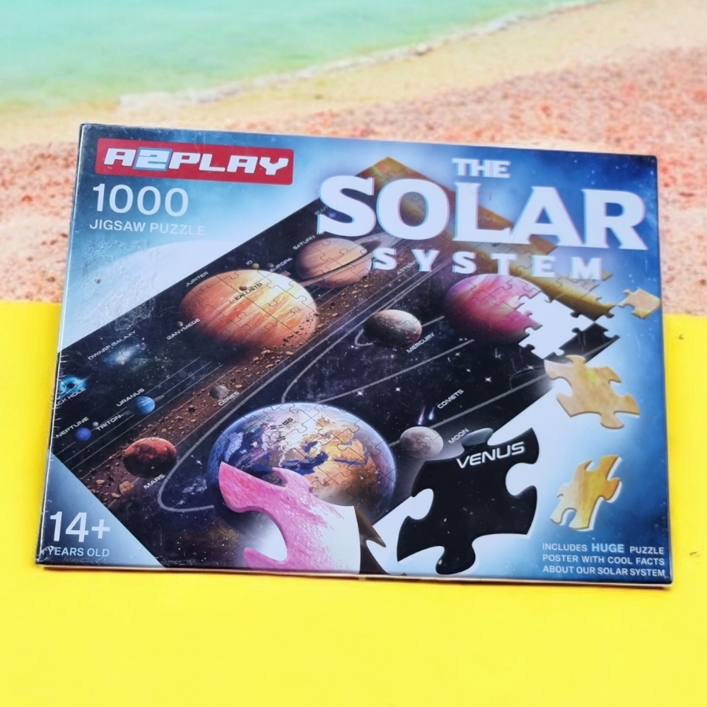 🆕️ A2PLAY The Solar System 1000 Piece Jigsaw Puzzle Includes Huge Puzzle Poster